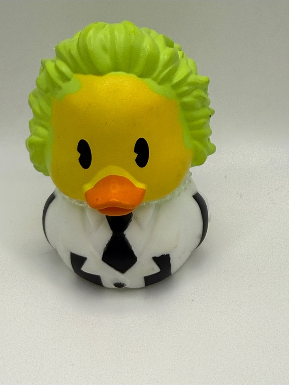 Beetlejuice Green stripes Rubber Ducky